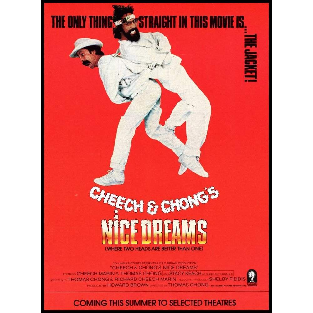 1981 Cheech and Chong Nice Dreams Movie Promo Vintage Print Ad Wall Art 8 x 11